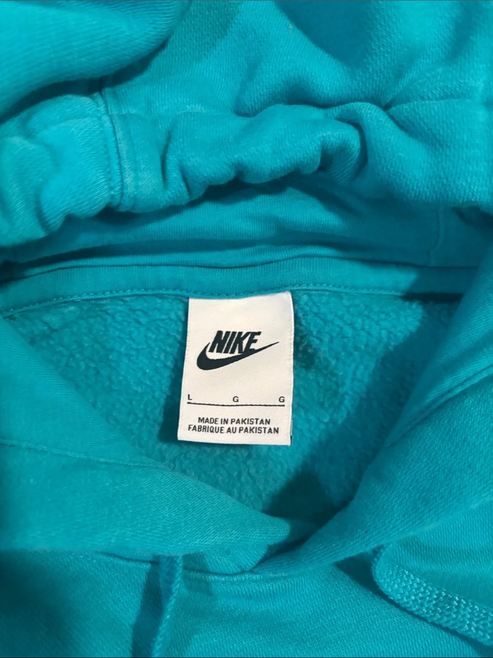 Nike Teal Blue Hooded Pullover Sweatshirt - Men's Classic Logo